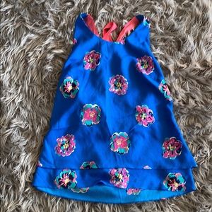 Lilly Pulitzer blue floral halter top